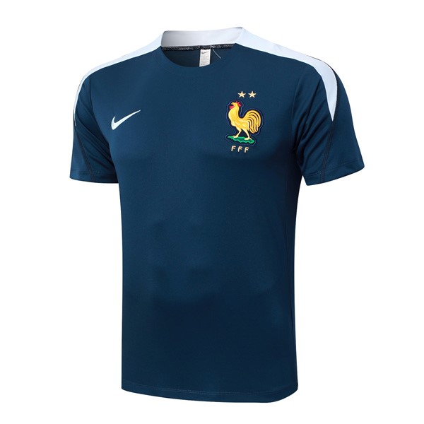 Camiseta Entrenamiento Francia 2024-2025 Azul Blanco